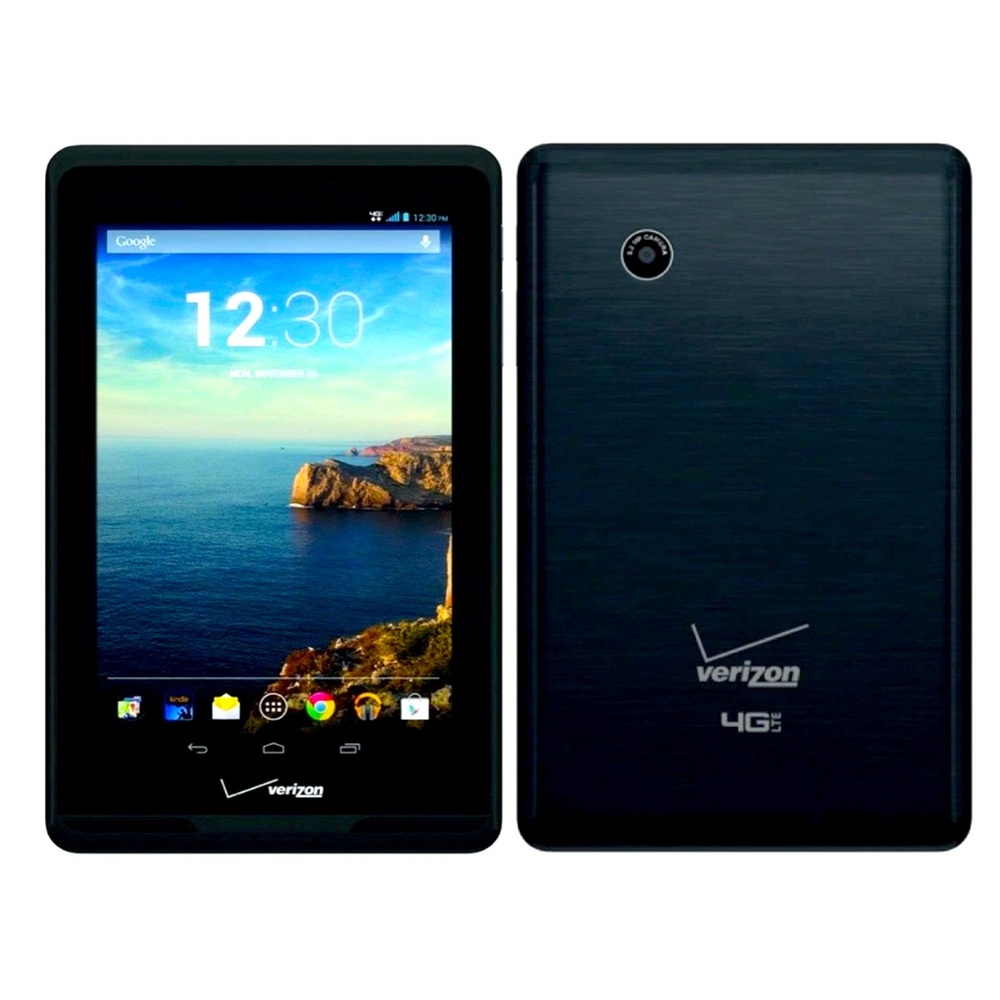 Verizon Ellipsis 7 QMV7A/B  4G+WiFi Android Tablet Black 7" 8GB With Case Bundle